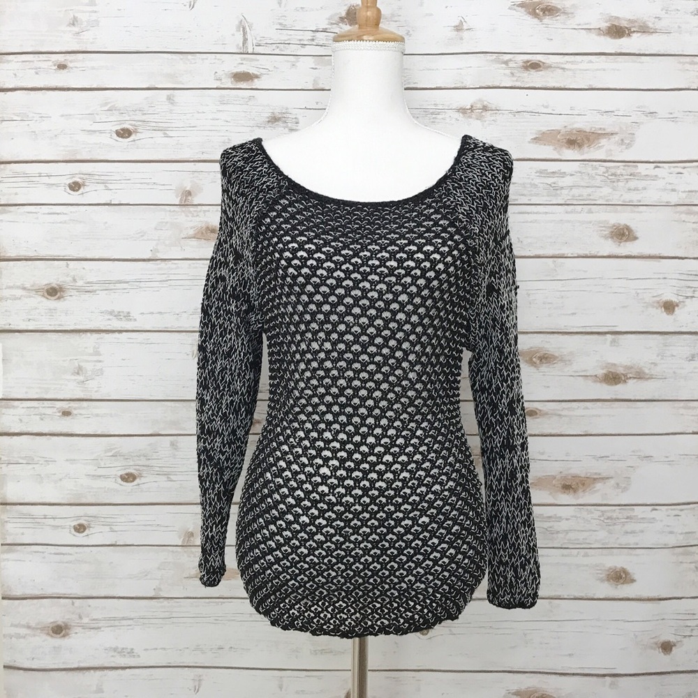 Helmet Lang Black and White Sweater Size Small